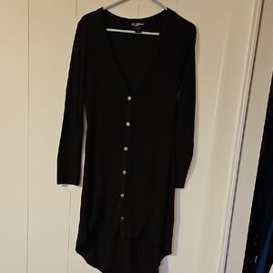Delirious Black Button-Up Long Sleeve Dress